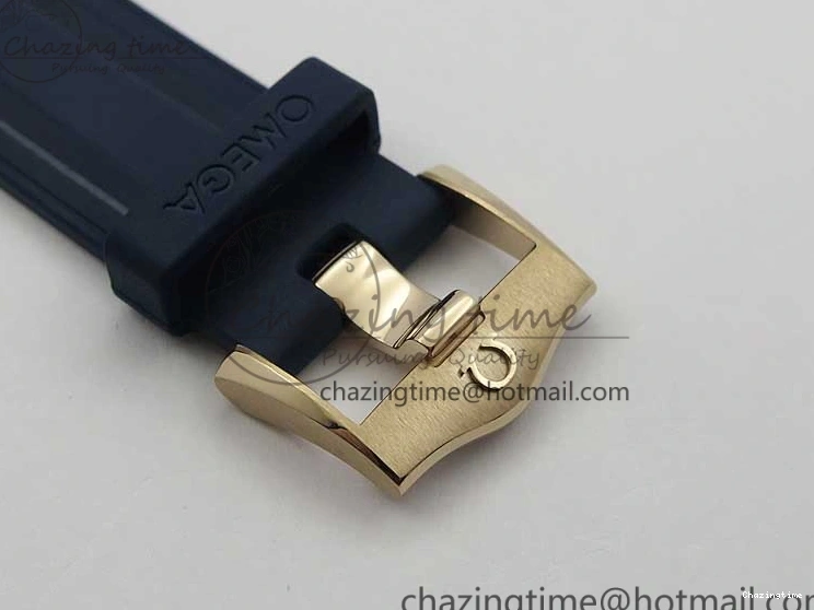 0322 2018 Seamaster Diver 300M RG Blue Ceramic VSF 1:1 Best Edition Blue Dial on Blue Rubber Strap A WeatherProof 7914